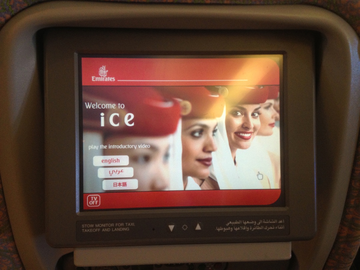 Система развлечения на борту самолёта Emirates