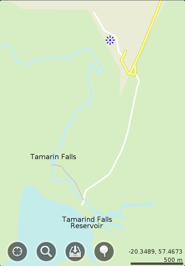Водопады Tamarin Falls на карте MapsWithMe