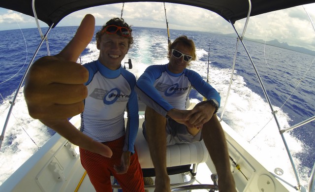 Big Game Fishing in Mauritius of the team of kite surf school Pryde Club Mauritius